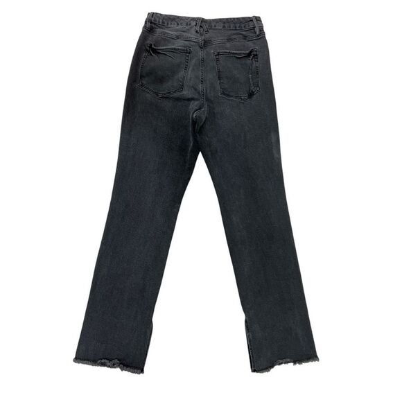 Good American Good Boy Jean Raw Hem Split Ankle In Black400 Size 12/31 - Picture 6 of 7
